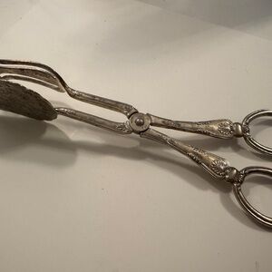 Ornate Silver Serving Tongs